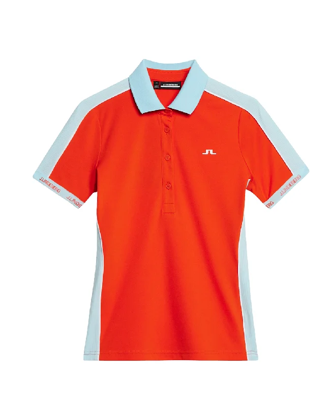 Easy-to-Wear SIZE L - J.Lindeberg Demi Polo Tangerine Tango