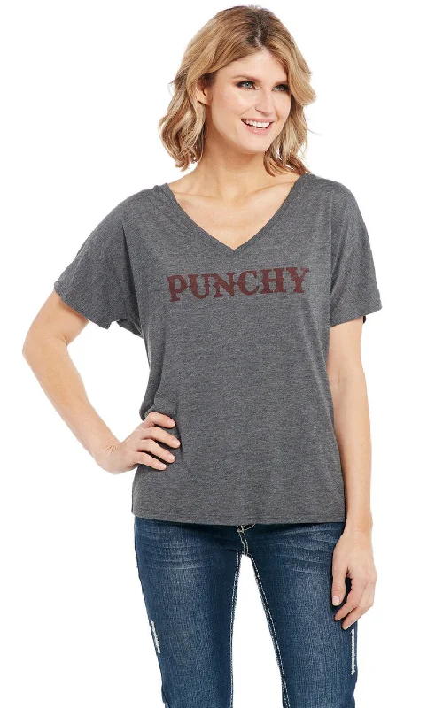 Cozy Layers Cowgirl Up Womens Punchy Boyfriend Heather Grey Polyester S/S T-Shirt