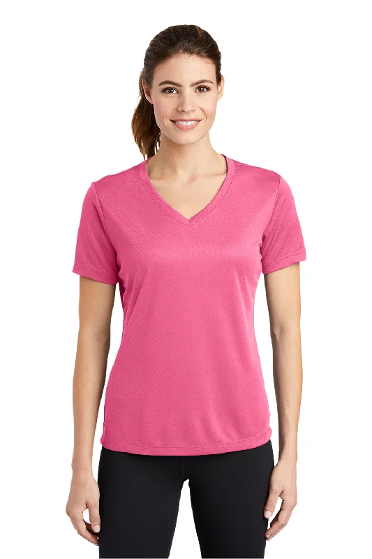 Trendy Dresses Sport-Tek Womens RacerMesh Moisture Wicking Short Sleeve V-Neck T-Shirt - Bright Pink - Closeout Trendy Dresses Sport-Tek Womens RacerMesh Moisture Wicking Short Sleeve V-Neck T-Shirt - Bright Pink - Closeout