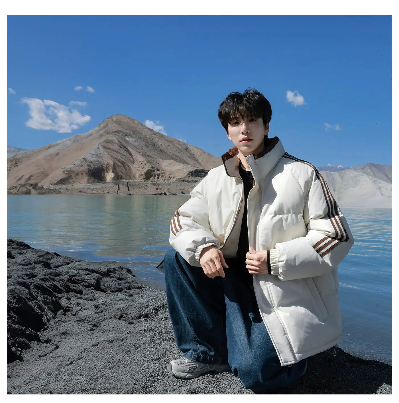 Cozy Layers Stripe Detail Insulated Jacket