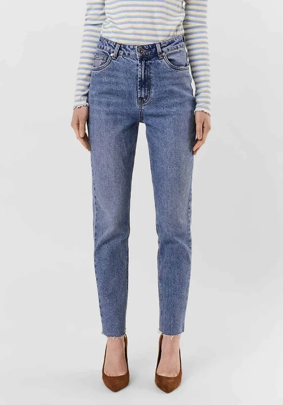 Noble Temperament Vero Moda Brenda High Rise Straight Leg Jeans, Light Blue Denim
