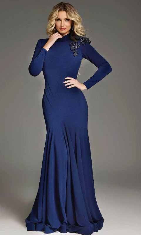 Relaxed Looks Jovani 40926 - Long Sleeve High Neck Evening Gown
