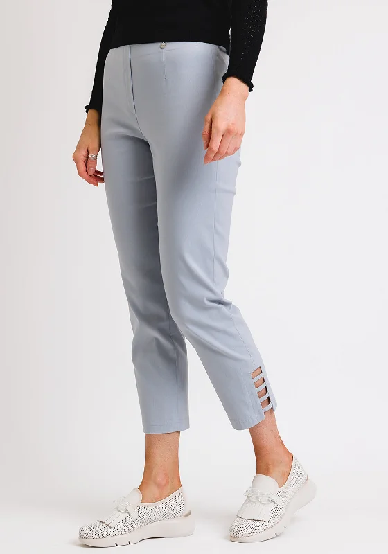 Unique Design Robell Lena 09 Slim Fit Stretch Ankle Grazer Trousers, Grey
