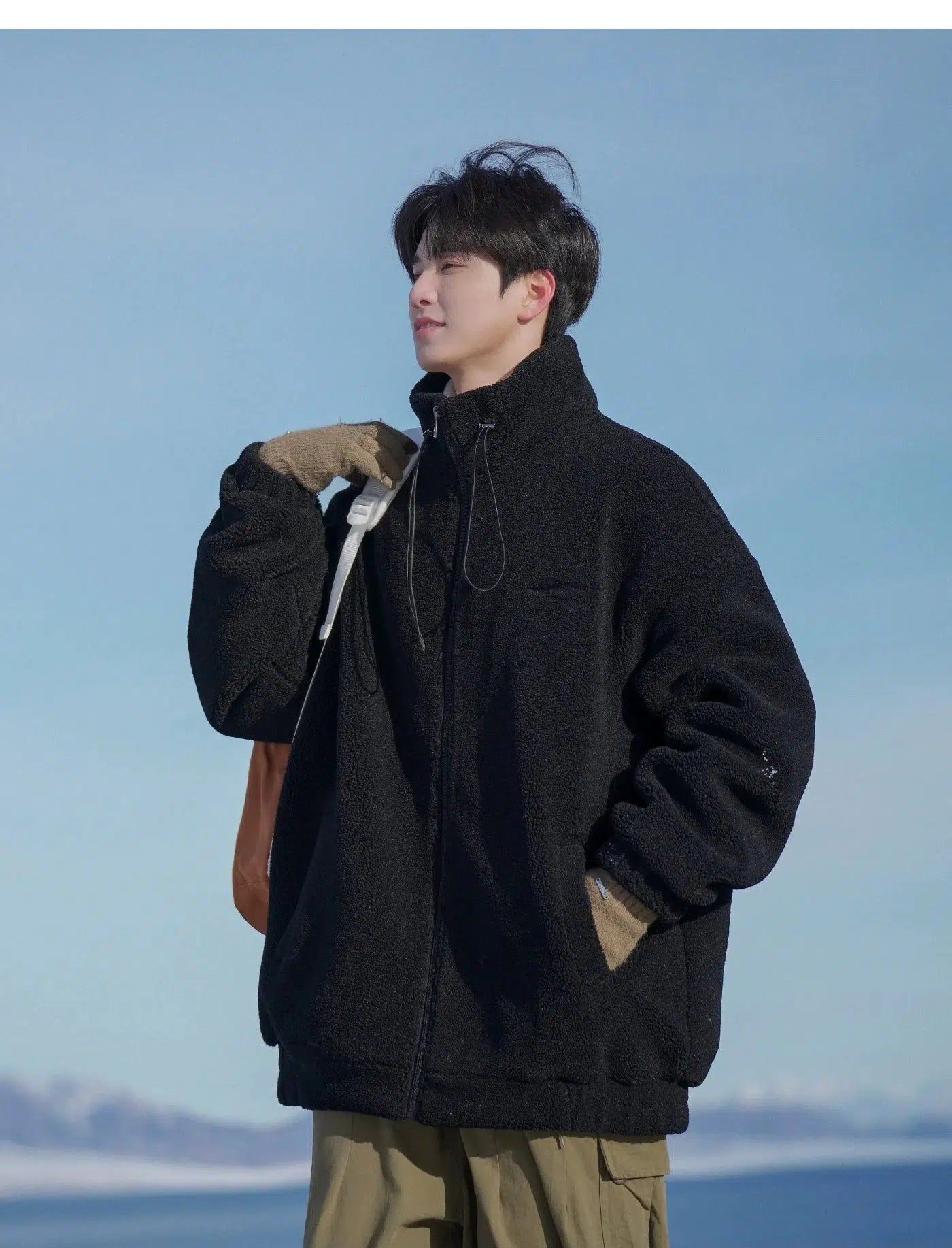 Simple Comfort Velvet Lambskin Cotton Coat