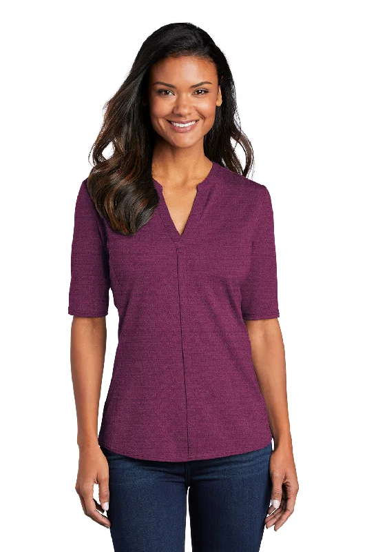 Comfortable Jeans Port Authority Womens Moisture Wicking Short Sleeve Polo Shirt - Violet Purple/Black