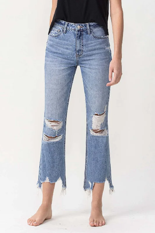 Youthful Lovervet High Rise Distressed Straight Jeans