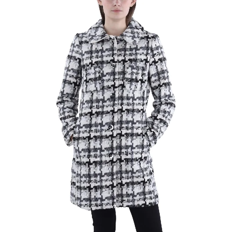 Casual Fit Wear Laundry by Shelli Segal Womens Tweed Midi Walker Coat