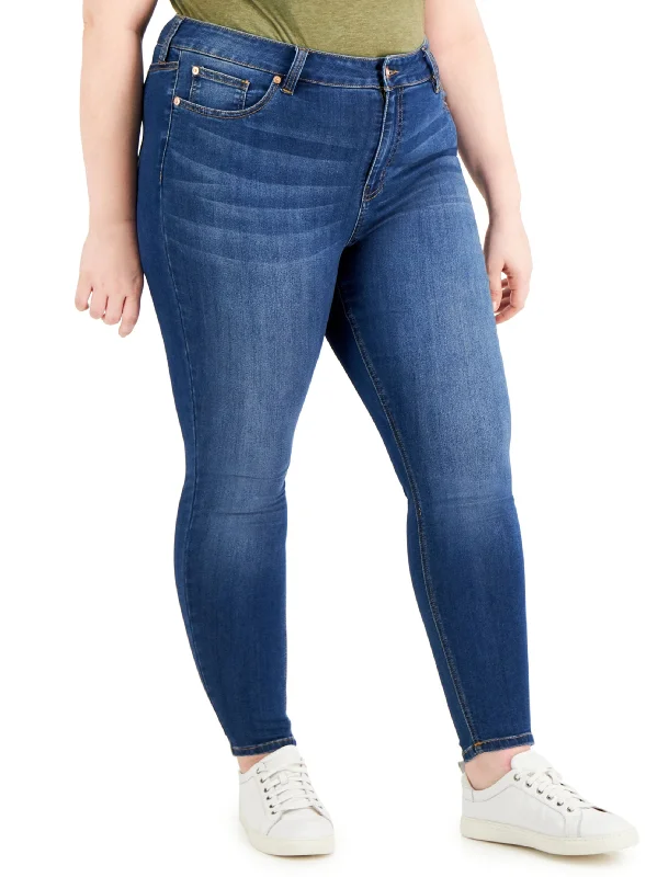 Elegant And Elegant Women's Washed Jeans,Blue