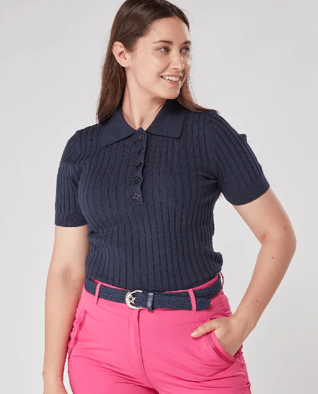 Sporty Wear SWING OUT SISTER Abigail Knitted Polo Navy Blazer