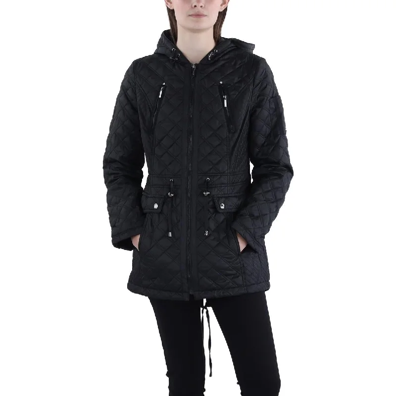 Casual Chic Outfits Laundry by Shelli Segal Womens Quilted Hooded Puffer Jacket