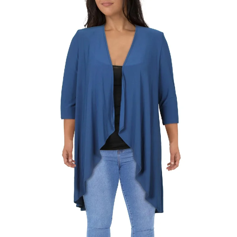 Cozy Outerwear Womens Solid Polyester Duster Blazer