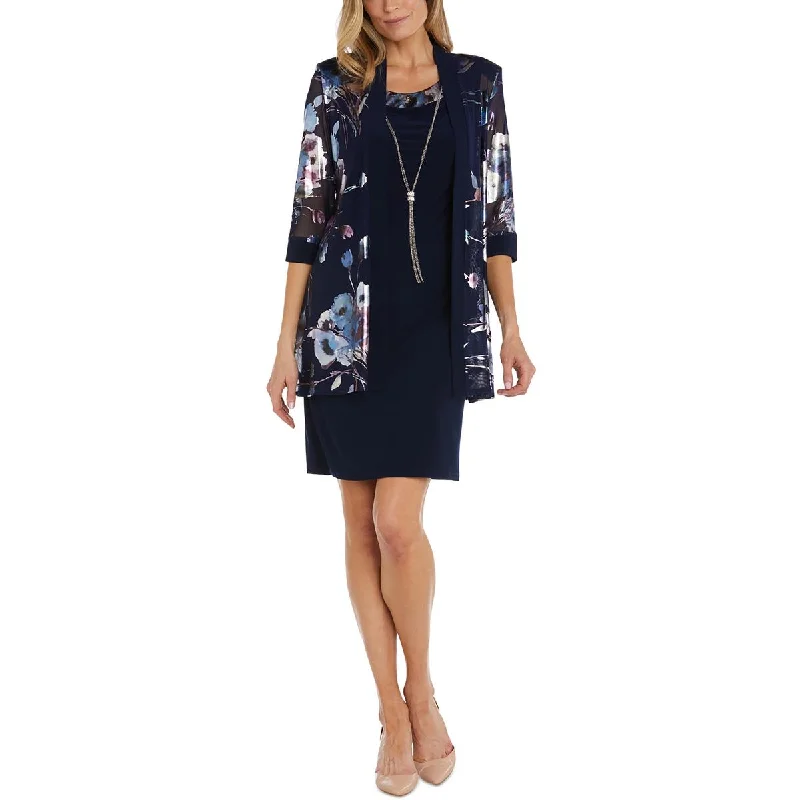 Easygoing Fashion Womens Printed Mesh Duster Blazer