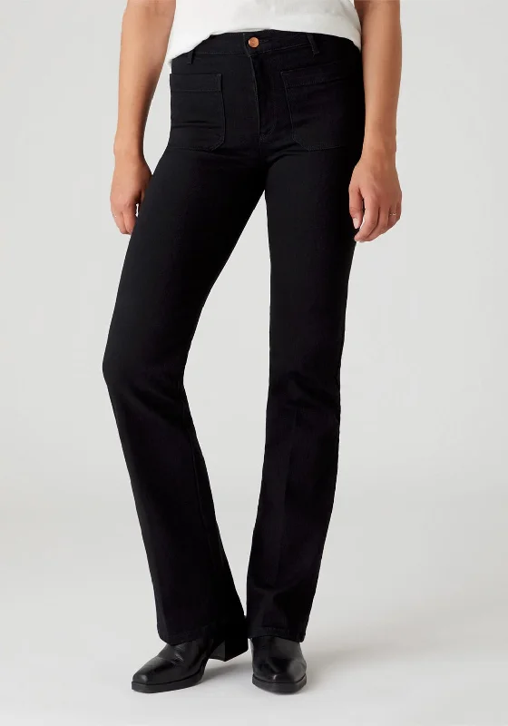 Innovative Design Wrangler High Waist Flare Jeans, Retro Black