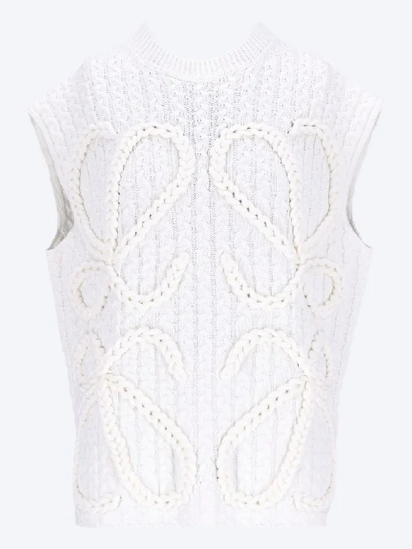 High-fashion Looks Wool anagram vest