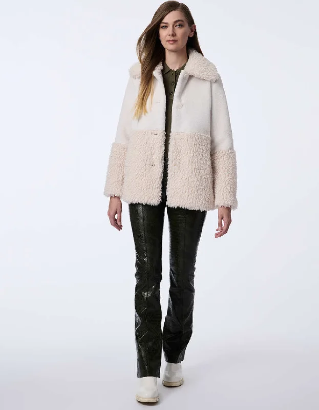Timeless Style Textura Fusion Faux Fur Coat