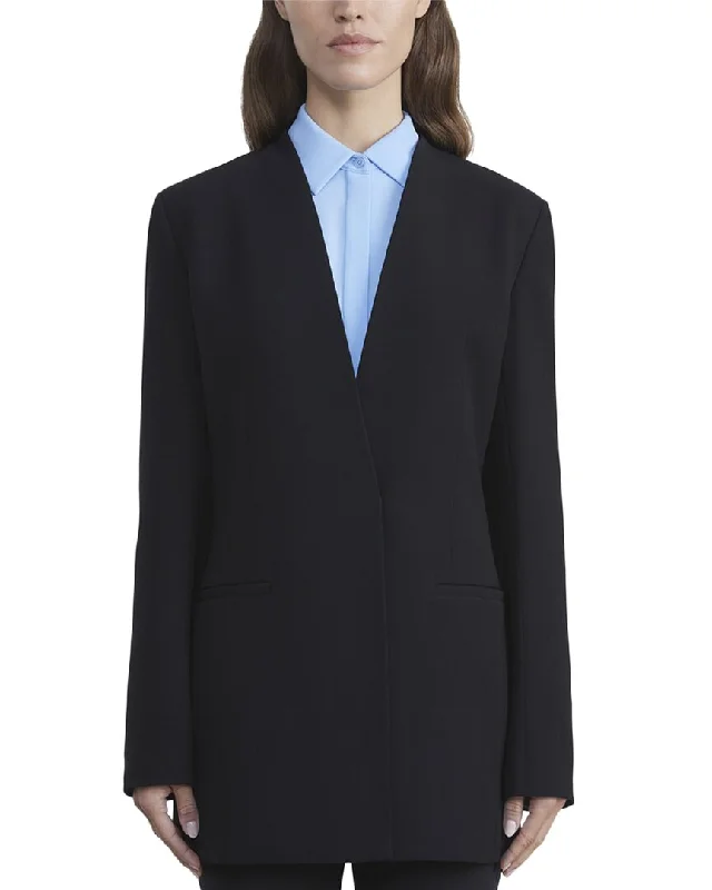 Relaxed Tops Lafayette 148 New York V-Neck Blazer