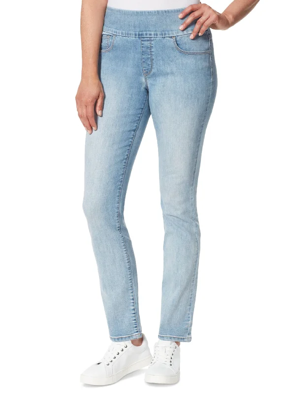 Soft Fabric Looks Women's Washed Jeans,Light Blue