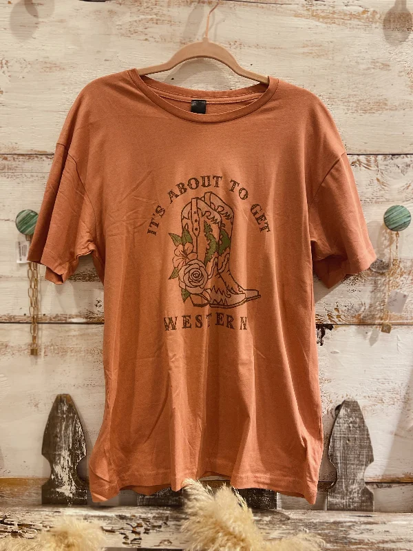 Leather Bags IT'S ABOUT TO GET WESTERN TEE