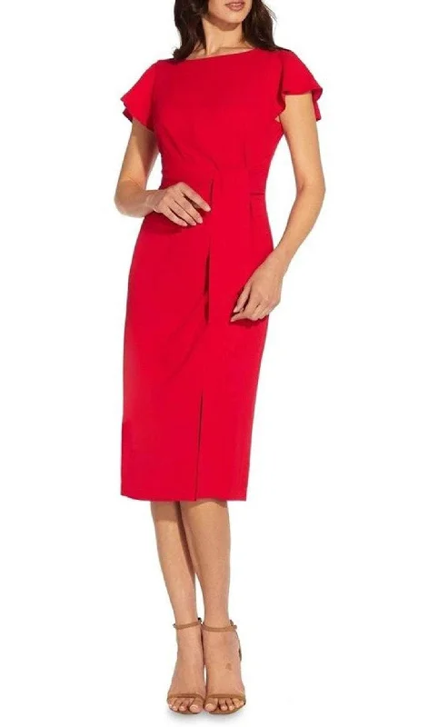 Versatile Style Adrianna Papell AP1D104792 - Flutter Sleeve Slit Evening Dress