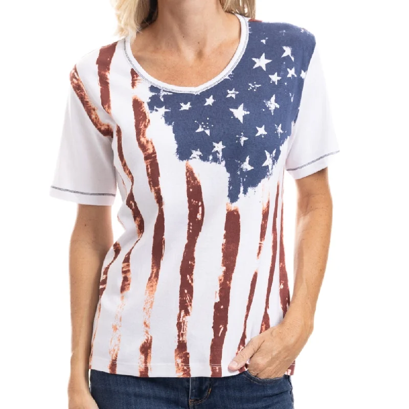 Sporty Blazers Women's Old Glory V-Neck T-Shirt