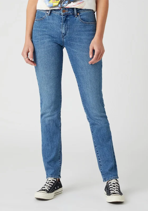 Beautiful Romance Wrangler Sandy Slim Leg Jeans, Authentic Blue