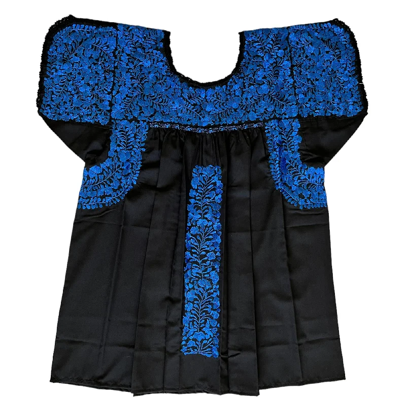 Hiking Boots Black/Blue Short Sleeve Blouse (Large/XL)