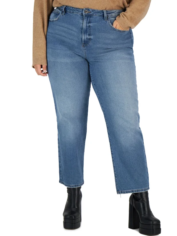 Customized Version Women's Washed Jeans,Blue