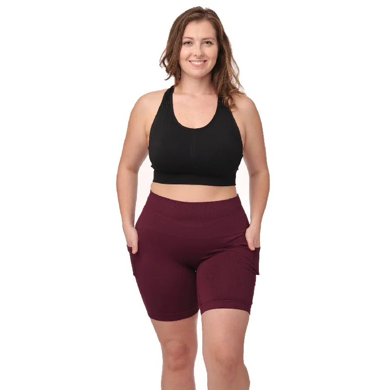 Soft Textures Women's Plus Size Wire free Active Seamless Sports Bra