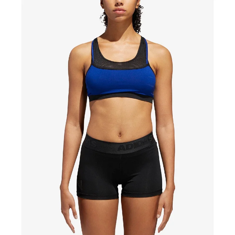 Minimal Style Adidas Women's ClimaLite Medium-Impact Racerback Sports Bra Blue Size Extra Large - XL Minimal Style Adidas Women's ClimaLite Medium-Impact Racerback Sports Bra Blue Size Extra Large - XL
