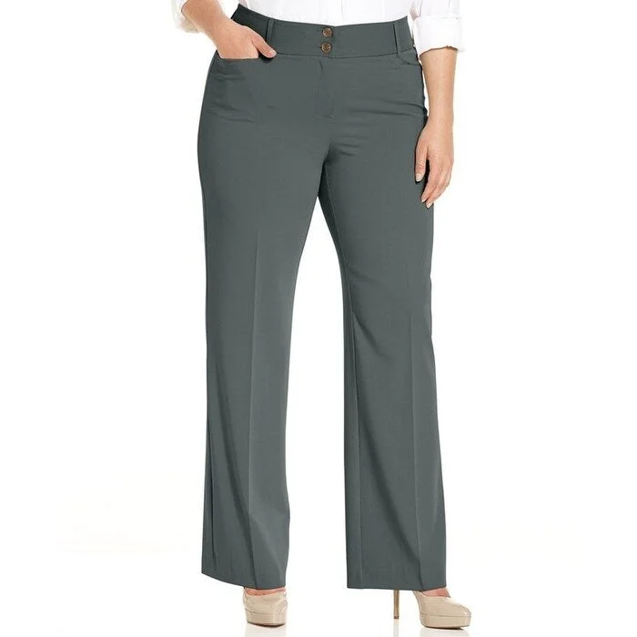 Bright Colors Alfani Women's Curvy-Fit Slimming Bootcut Pants Regular Gray Size 6