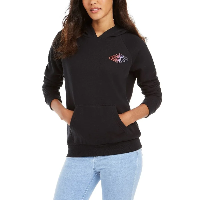 Embroidered Letters Billabong Juniors' Diamond Life Hoodie Black Size Large