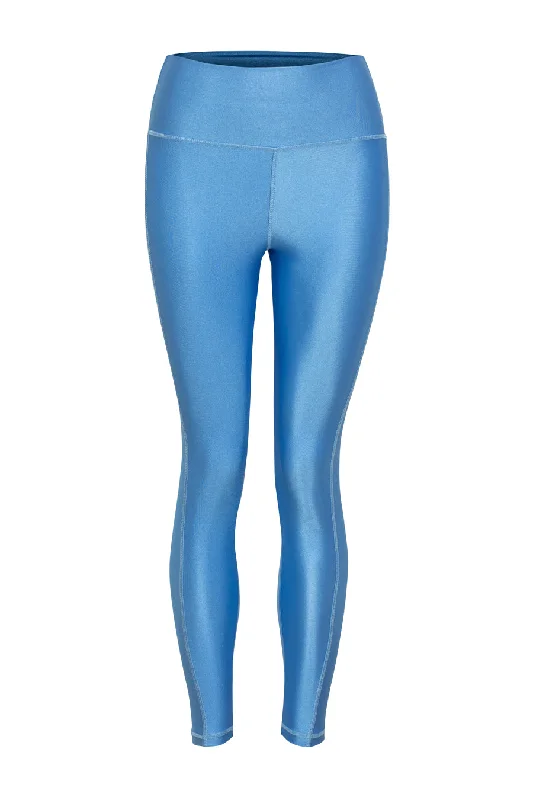 Fashionable Comfort Blue metallic leggings