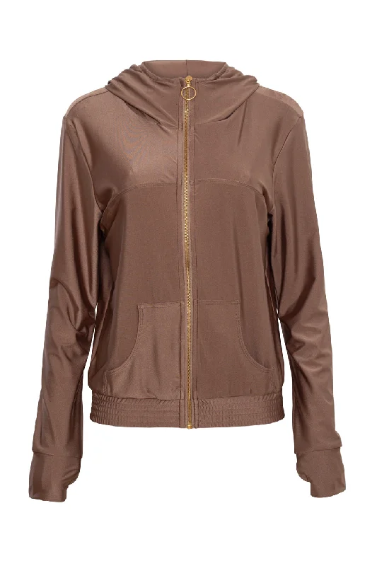 Minimal Style Bronze Hoodie - ONE SIZE