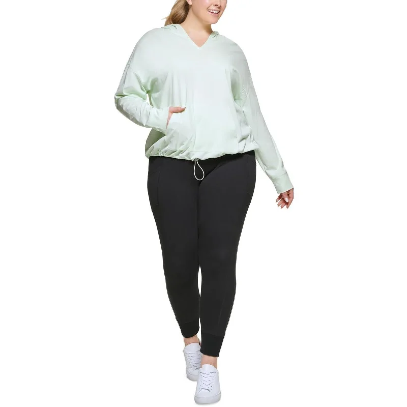 Cool Gear Calvin Klein Performance Womens Plus Cotton Hoodie Pullover Top