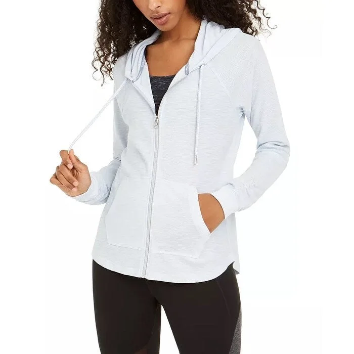 Comfortable Fashion Calvin Klein Women's Performance Ruched-Sleeve Zip Hoodie Blue Size S - Small Comfortable Fashion Calvin Klein Women's Performance Ruched-Sleeve Zip Hoodie Blue Size S - Small