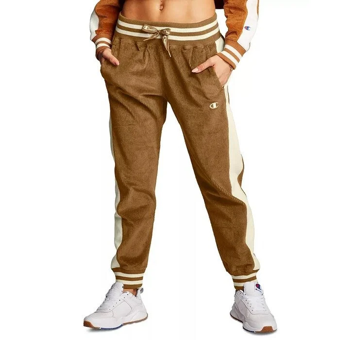High-quality Fabrics Champion Women's Corduroy Joggers Brown Size Large