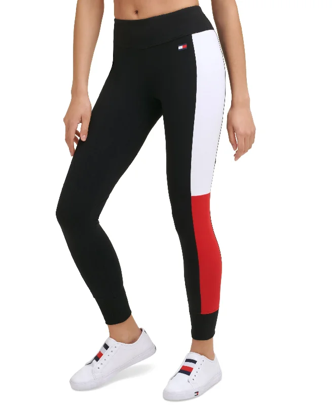 Timeless Style Colorblocked Logo Full Length Leggings