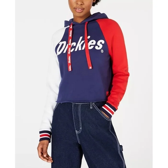 Fashionable Items Dickies Women's Colorblocked Graphic Hoodie Red Size Large