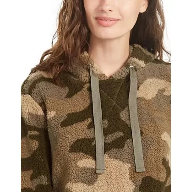 Exclusive Customization Hippie Rose Juniors' Sherpa Hoodie Green Size Medium