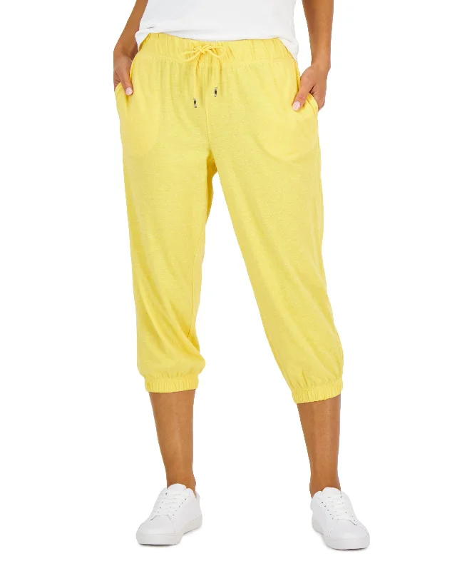 Comfy Outerwear ID Ideology Womens Retro Recycled Capri Pants