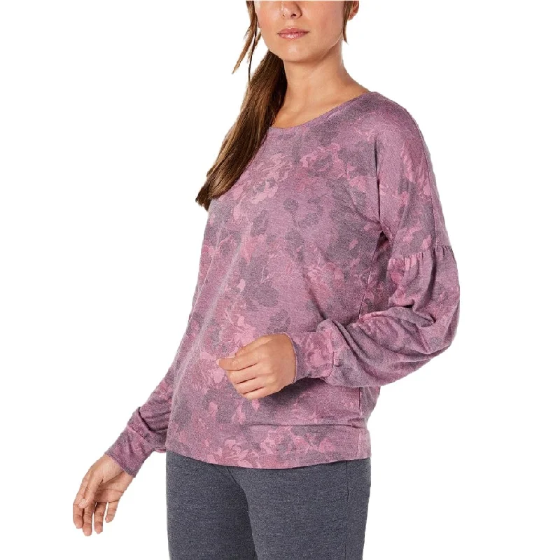 Casual Fit Ideology Women's Floral-Print Sweatshirt Red Passion Size Large