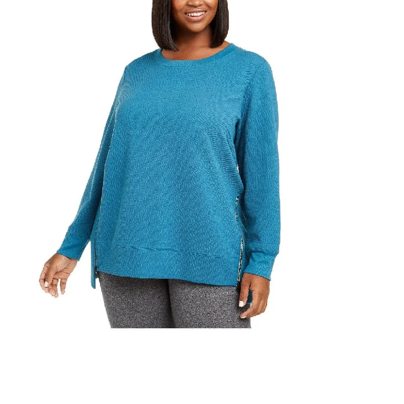 Soft And Comfortable Ideology Women's Plus Size Side-Zipper Sweatshirt Dark Blue Size XX-Large Soft And Comfortable Ideology Women's Plus Size Side-Zipper Sweatshirt Dark Blue Size XX-Large