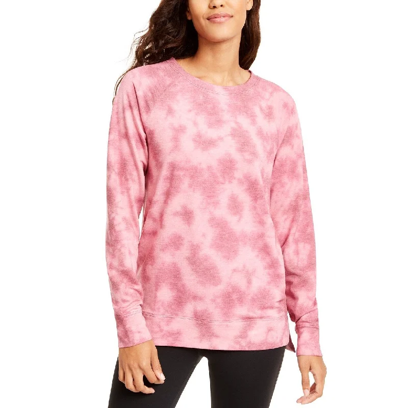 Elegant And Casual Ideology Women's Tie-Dyed High-Low Hem Sweatshirt Pink Size Medium Elegant And Casual Ideology Women's Tie-Dyed High-Low Hem Sweatshirt Pink Size Medium