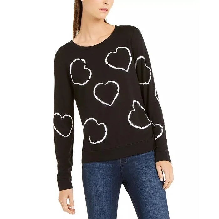 Quality Tailoring INC International Concepts Women's Printed Tie-Dyed Hearts Sweatshirt Black Size Large Quality Tailoring INC International Concepts Women's Printed Tie-Dyed Hearts Sweatshirt Black Size Large