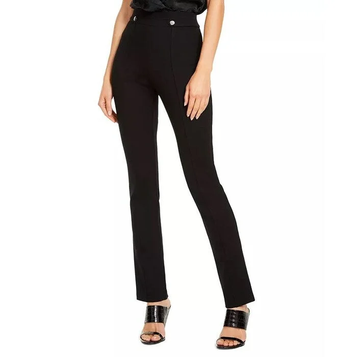 Breathable Comfort INC Women's Pull-On Straight-Leg Pants Black Size 4