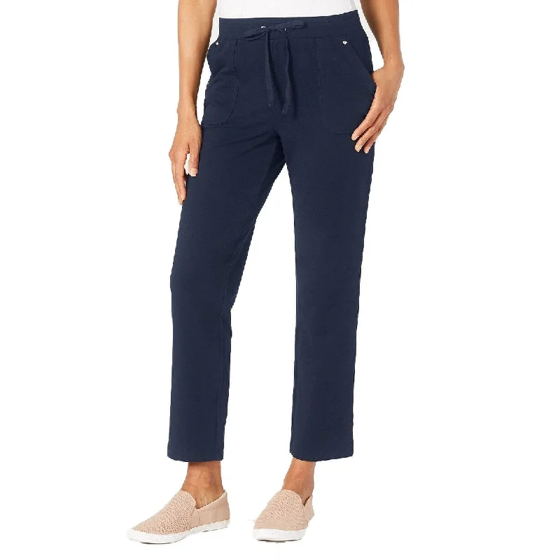 Cozy Footwear Karen Scott Women's French Terry Pants Navy Size Extra Large - X-Large Cozy Footwear Karen Scott Women's French Terry Pants Navy Size Extra Large - X-Large