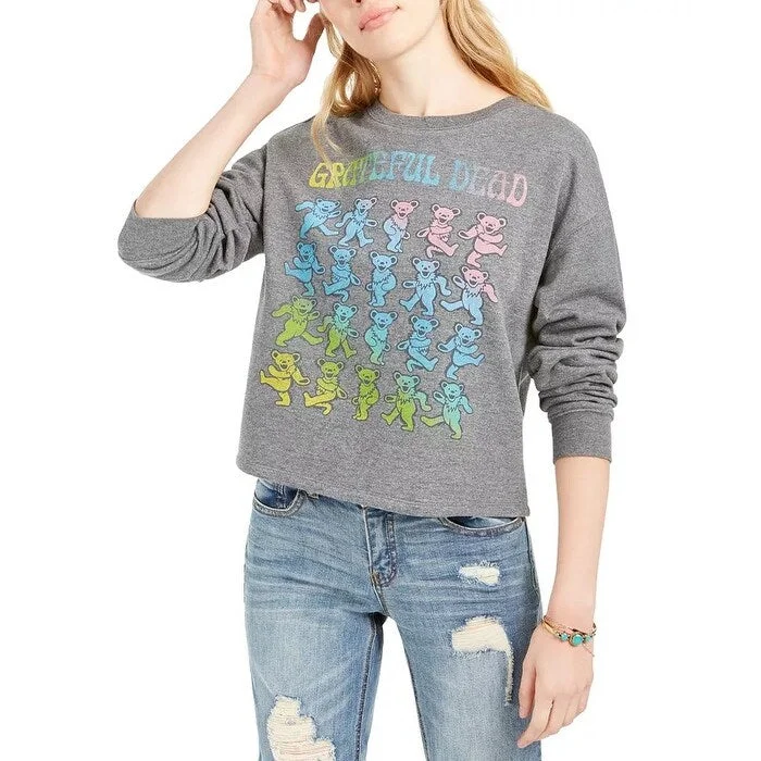 Nightclub Style Love Tribe Juniors' Grateful Dead Cropped Graphic Sweatshirt Dark Gray Size Large Nightclub Style Love Tribe Juniors' Grateful Dead Cropped Graphic Sweatshirt Dark Gray Size Large