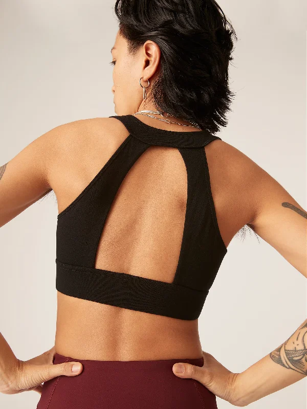 Elegant And Lazy Merino Active Crop Black