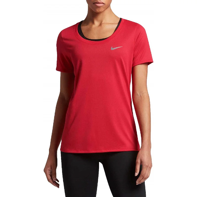 Retro Prints Nike Women's Dry Legend Scoop Neck Training Top Red Size Large - L