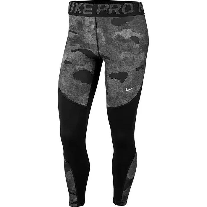 Soft Feel Nike Women's Pro Colorblocked Ankle Leggings Charcoal Size Small